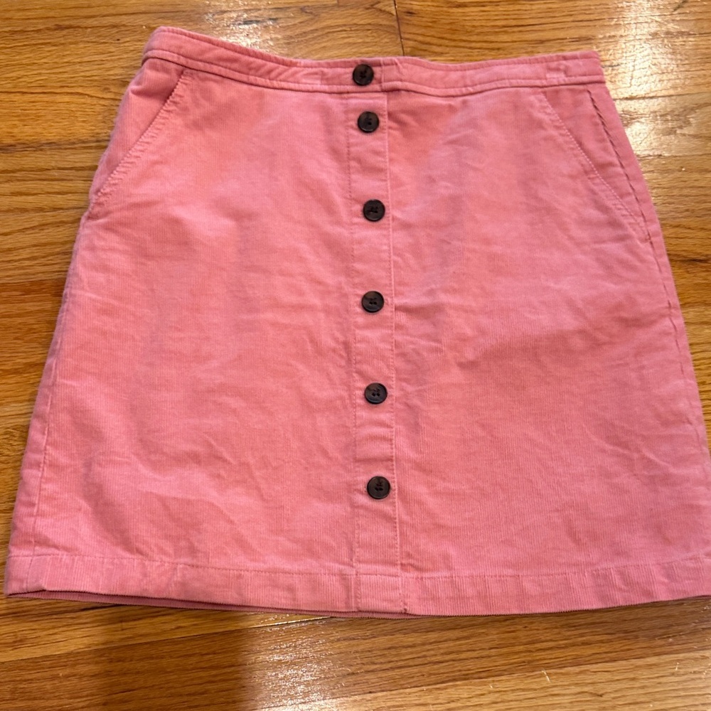 J. Crew Rose Button-Down Mini Skirt